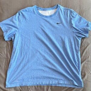 Nike Men's Dri Fit Heather Blue Short Sleeve Tee